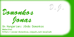 domonkos jonas business card