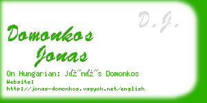 domonkos jonas business card